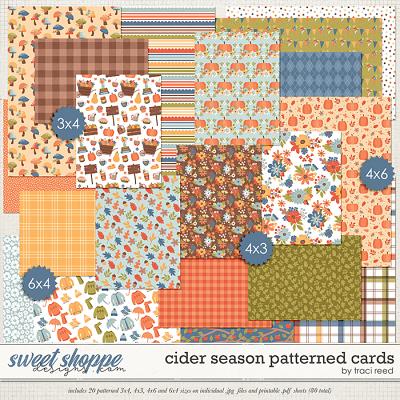 Cider Season Patterned Cards by Traci Reed