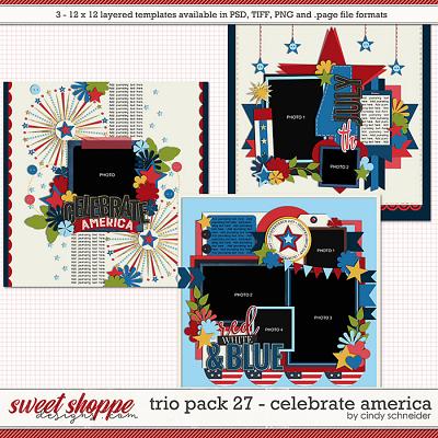 Cindy's Layered Templates - Trio Pack 27: Celebrate America by Cindy Schneider
