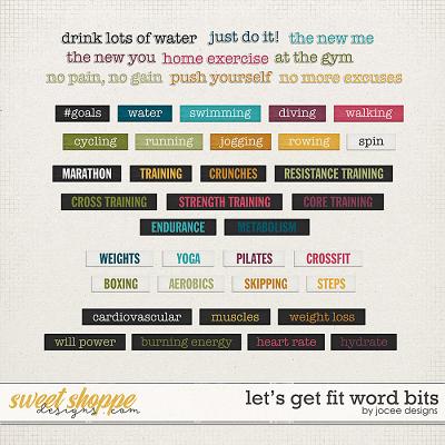 Let’s Get Fit Word Bits by JoCee Designs