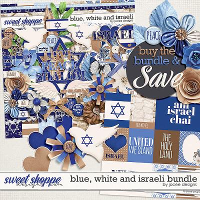 Blue White and Israeli Bundle by JoCee Designs