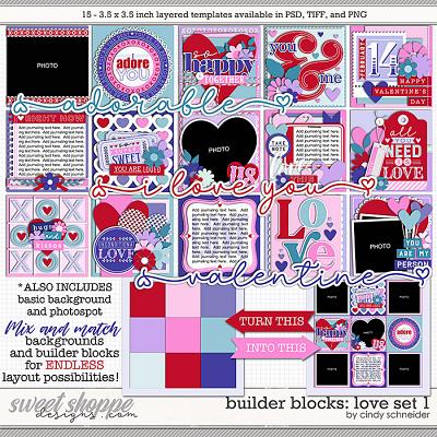 Cindy's Layered Templates - Builder Blocks: Love Set 1 by Cindy Schneider