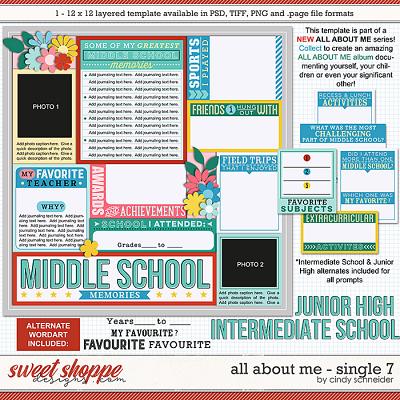 Cindy's Layered Templates - All About Me: Single 7 by Cindy Schneider