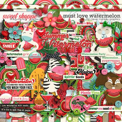 Must Love Watermelon by Clever Monkey Graphics