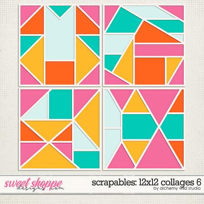 Scrapables: 12x12 Collages 6 Layered Templates by Amber