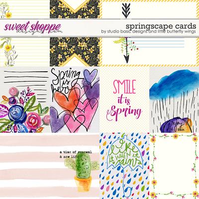 Springscape Cards by Studio Basic and Little Butterfly Wings