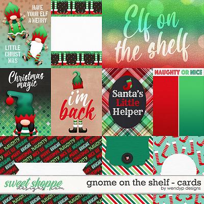 Gnome on the shelf - cards by WendyP Designs