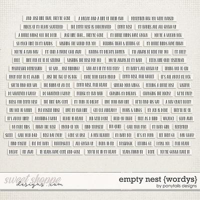 Empty Nest Wordys by Ponytails