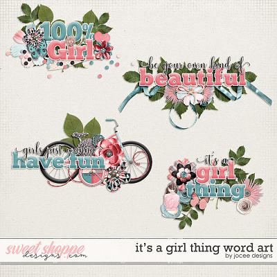 Its a Girl Thing Word Art by JoCee Designs