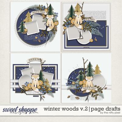 WINTER WOODS V.2 | PAGE DRAFTS by The Nifty Pixel