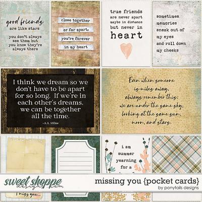 Missing You Pocket Cards by Ponytails