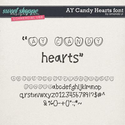 CU AY Candy Hearts font by Amanda Yi