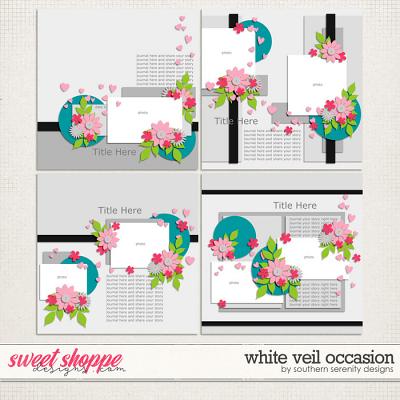White Veil Occassion Layered Templates by Southern Serenity Designs