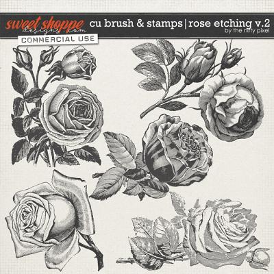 CU BRUSH & STAMPS | ROSE ETCHINGS V.2 by The Nifty Pixel