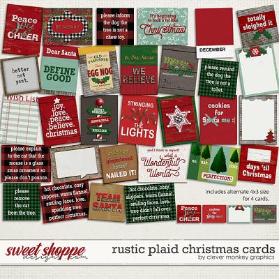 Rustic Plaid Christmas Cards By Clever Monkey Graphics 