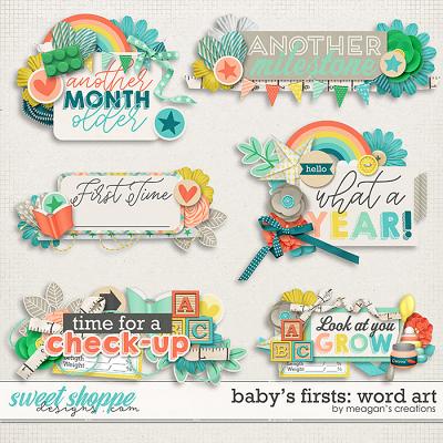 Baby's Firsts Word Art by Meagan's Creations