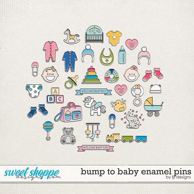 Bump To Baby Enamel Pins by LJS Designs