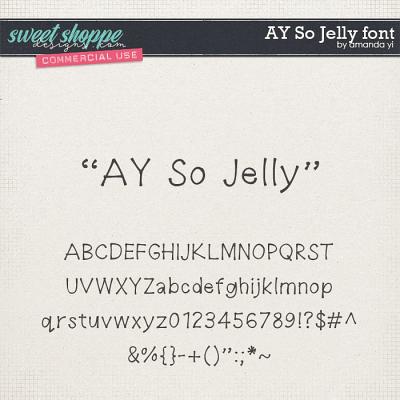 CU AY So Jelly font by Amanda Yi
