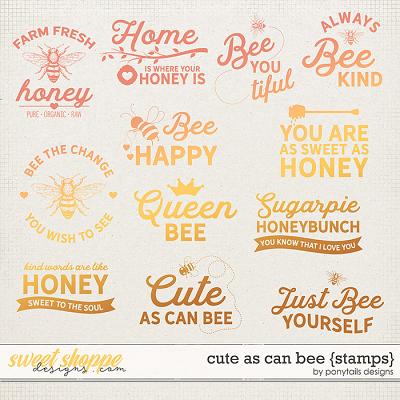 Cute As Can Bee Stamps by Ponytails