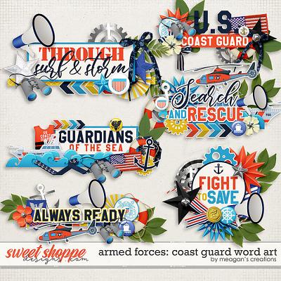 Armed Forces: Coast Guard Word Art by Meagan's Creations