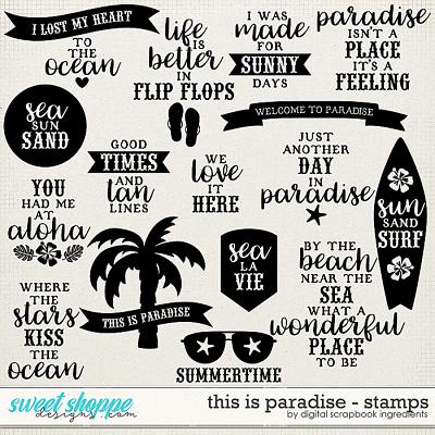 This Is Paradise | Stamps by Digital Scrapbook Ingredients