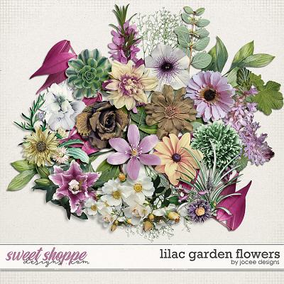 Lilac Garden Flowers by JoCee Designs