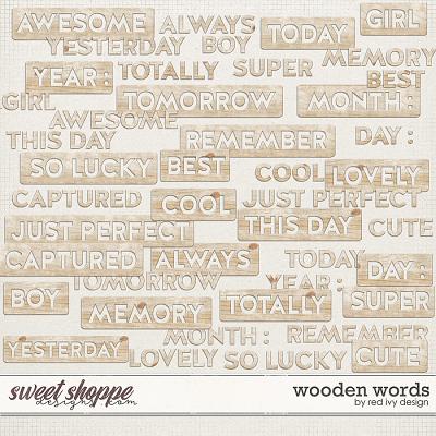 Wooden Words by Red Ivy Design