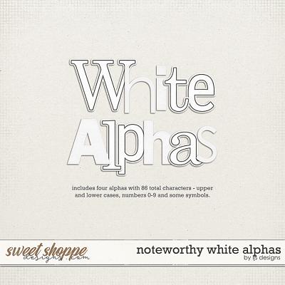 Noteworthy White Alphas by LJS Designs