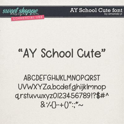 CU AY School Cute font by Amanda Yi