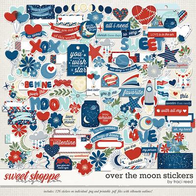 Over The Moon Stickers by Traci Reed