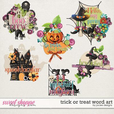 Trick or Treat Word Art by JoCee Designs