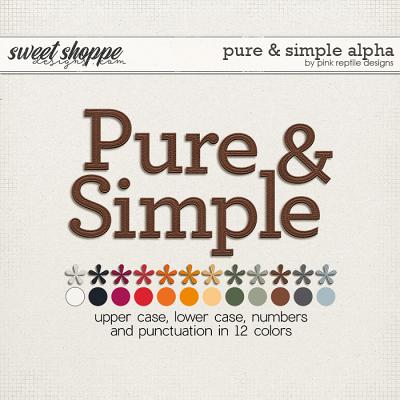 Pure & Simple Alpha by Pink Reptile Designs