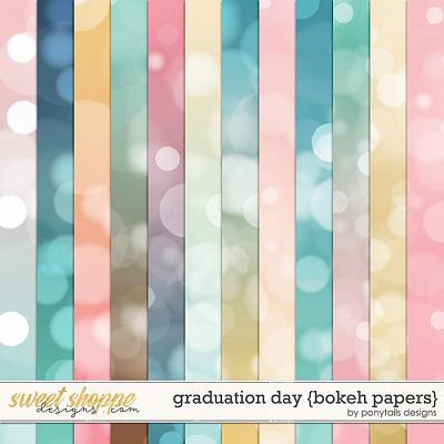 Graduation Day Bokeh Papers by Ponytails