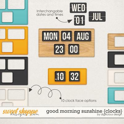 Good Morning Sunshine {Clocks} by Digilicious Design