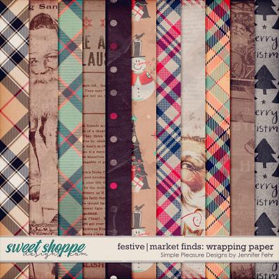 festive market finds wrapping paper: simple pleasure designs by jennifer fehr
