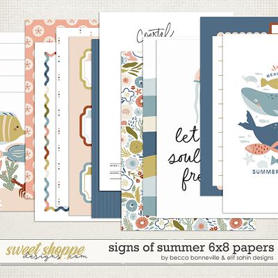 Signs of Summer 6x8 Papers by Becca Bonneville & Elif Sahin Designs