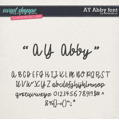 CU AY Abby font by Amanda Yi