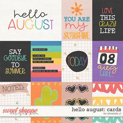 Hello August: cards by Amanda Yi