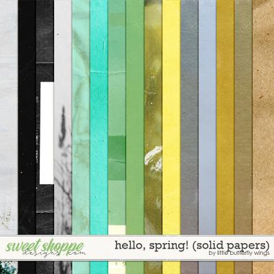 Hello Spring! (solid papers) by Little Butterfly Wings