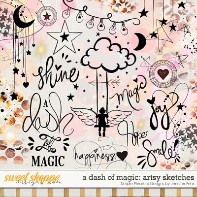 a dash of magic artsy sketches: simple pleasure designs by jennifer fehr