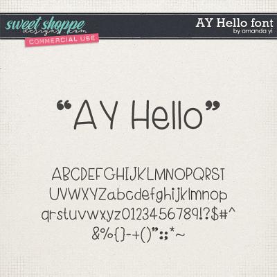 CU AY Hello font by Amanda Yi