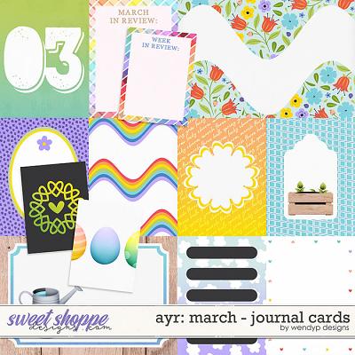 All year round: March - Journal cards by WendyP Designs