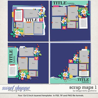 Scrap Maps 1 {layered templates} by Blagovesta Gosheva