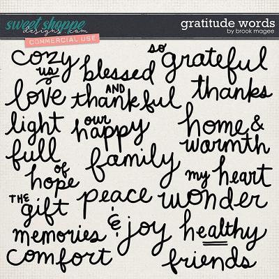 Gratitude Words - CU - by Brook Magee 
