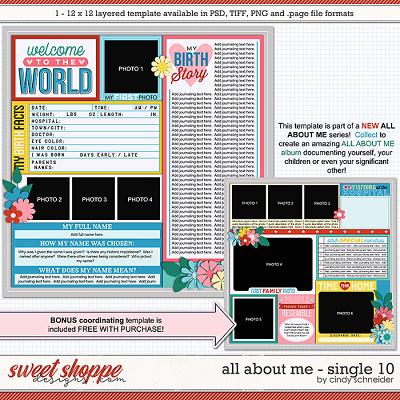 Cindy's Layered Templates - All About Me: Single 10 by Cindy Schneider