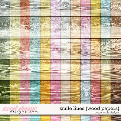 Smile Lines Wood Papers by Ponytails