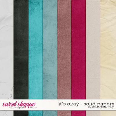 It's okay solid papers by Little Butterfly Wings