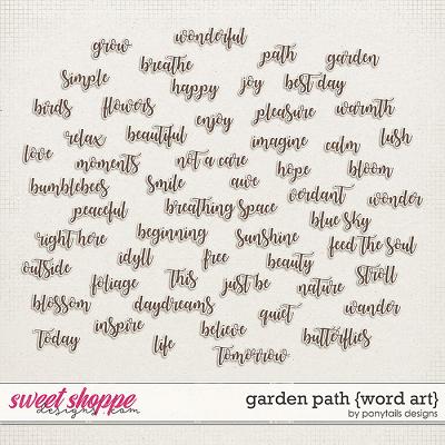 Garden Path Word Art by Ponytails