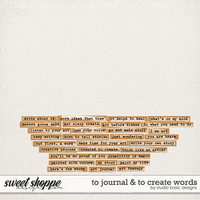 To Journal & To Create Words by Studio Basic