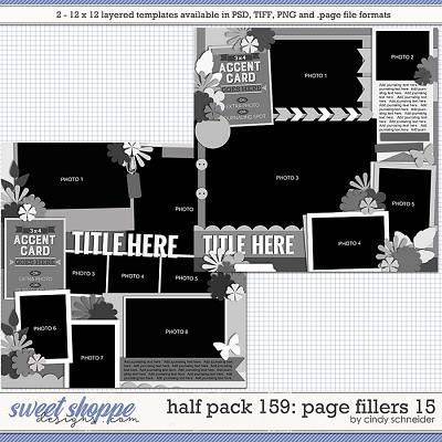 Cindy's Layered Templates - Half Pack 159: Page Fillers 15 by Cindy Schneider