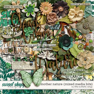 Mother Nature (mixed media bits) by Little Butterfly Wings
